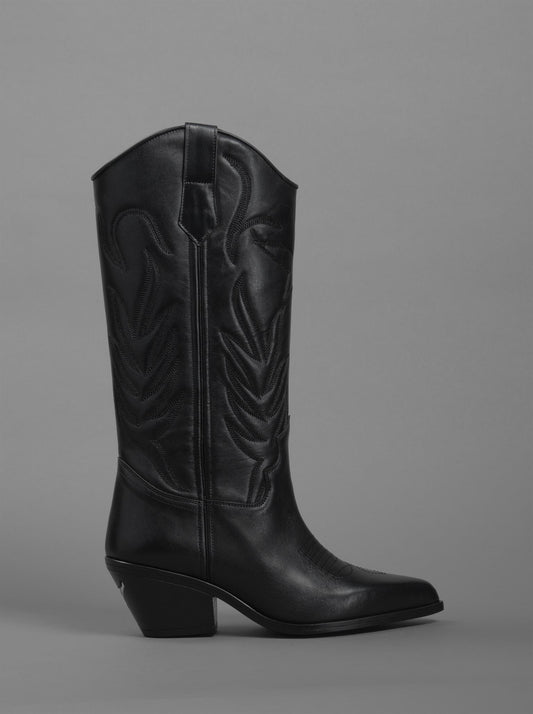 New Western Black Boots