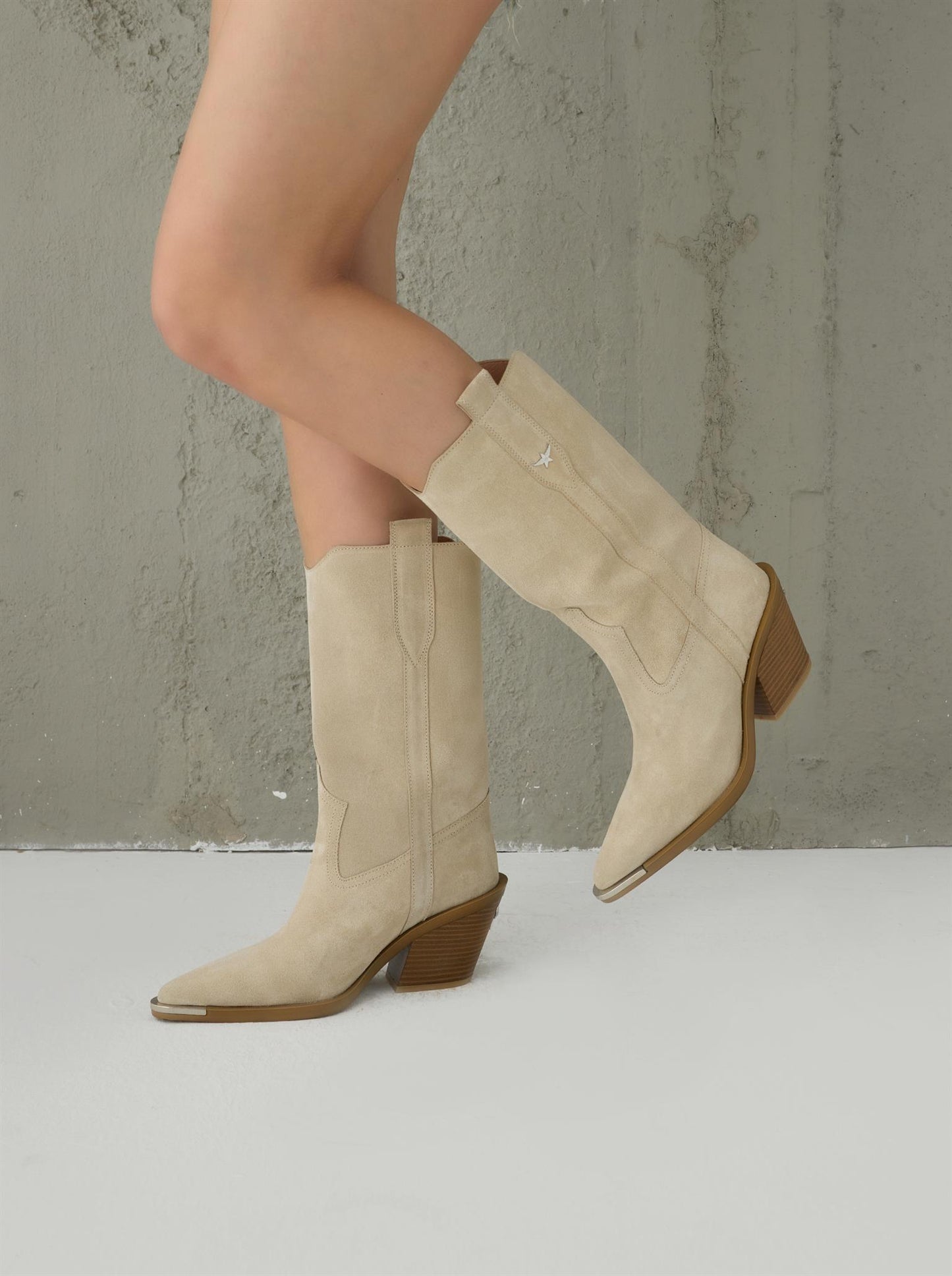 Nova Beige Suede Boots