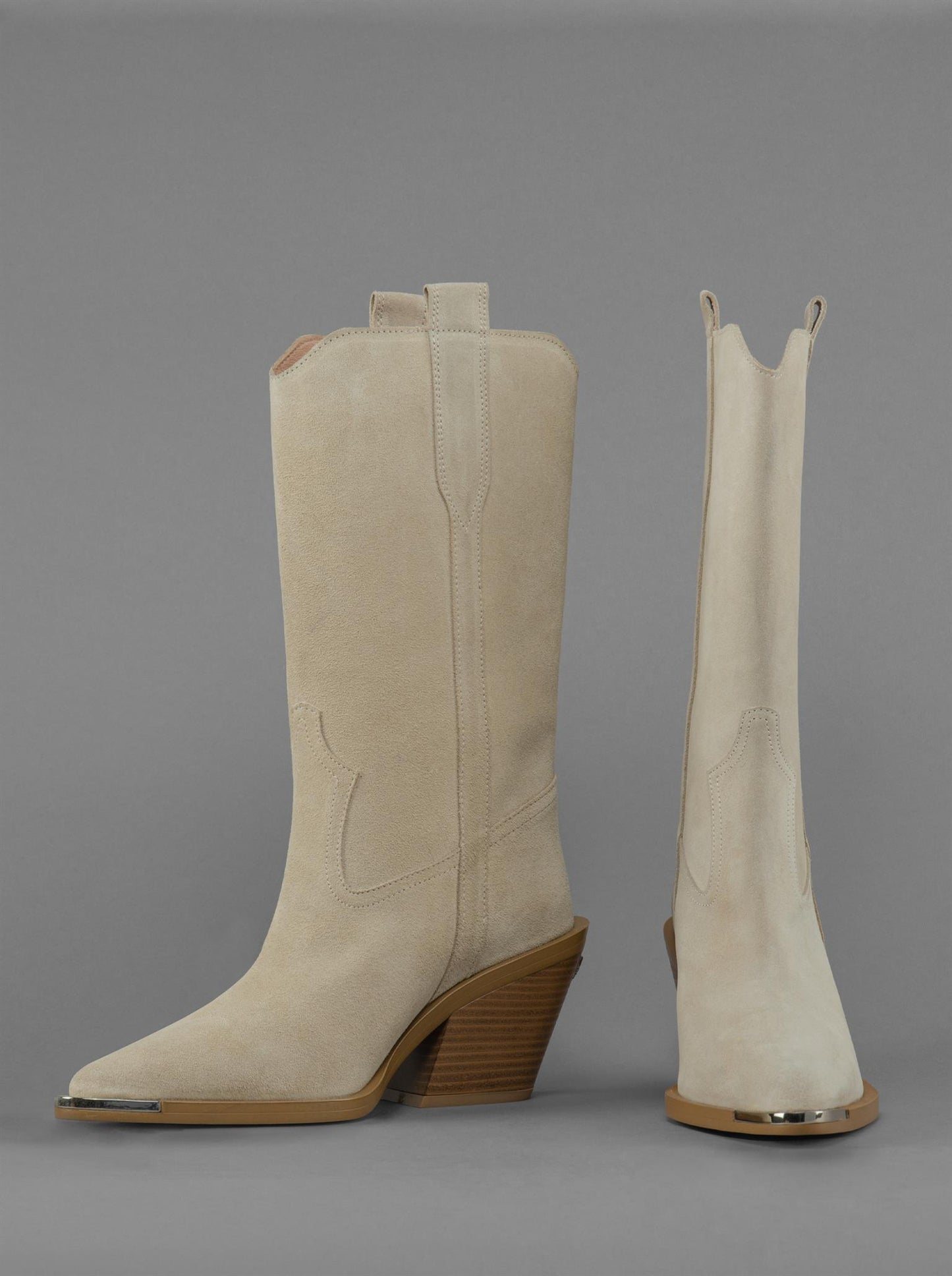 Nova Beige Suede Boots