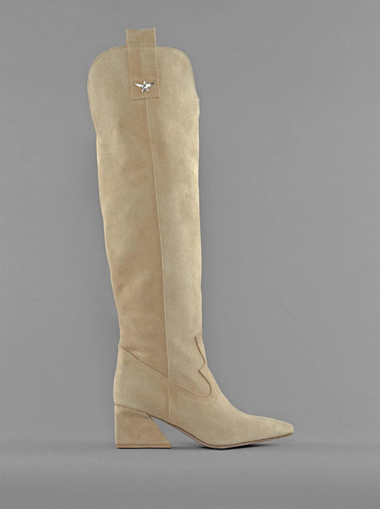 Tall Beige Boots