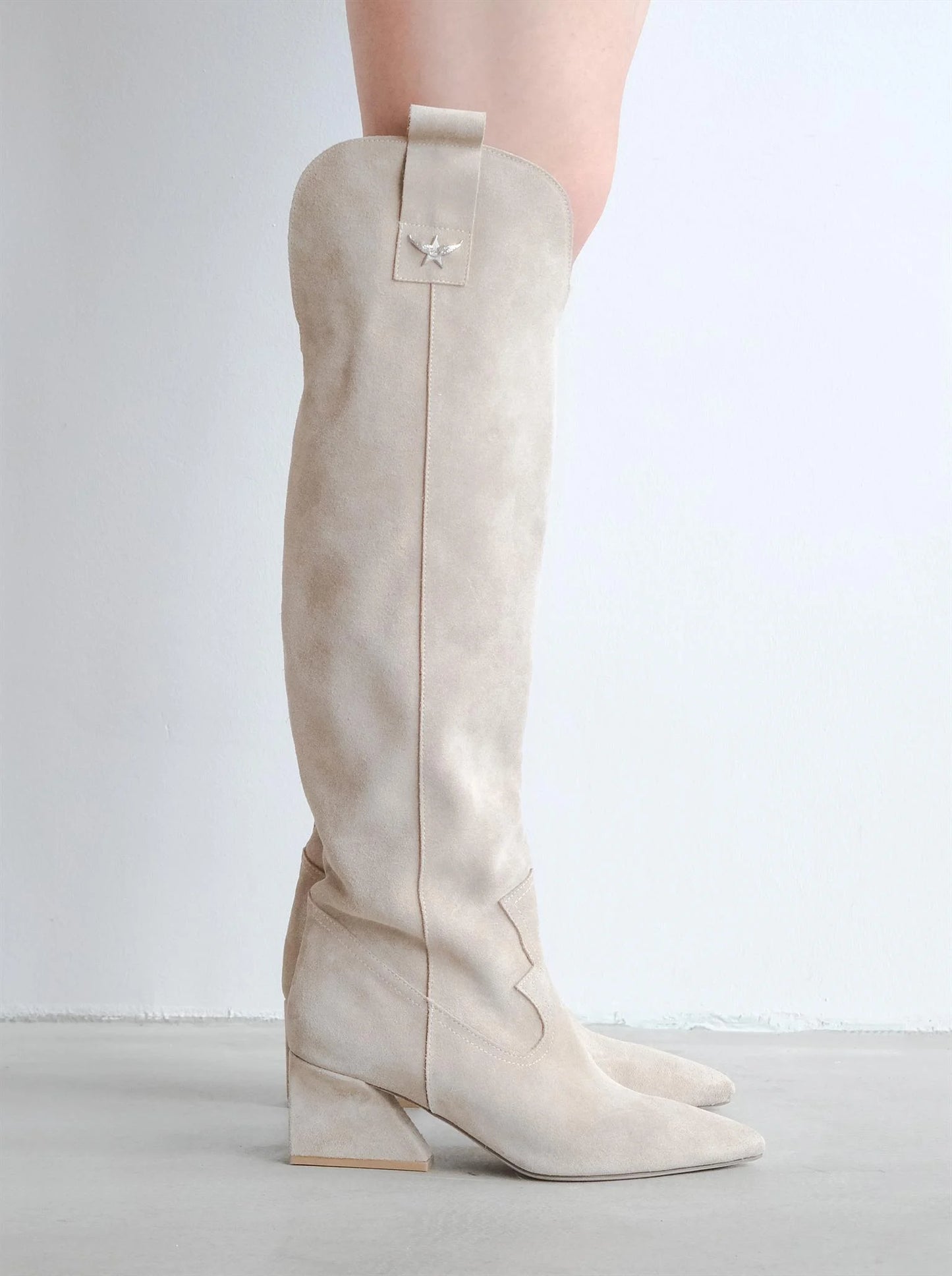 Tall Beige Boots