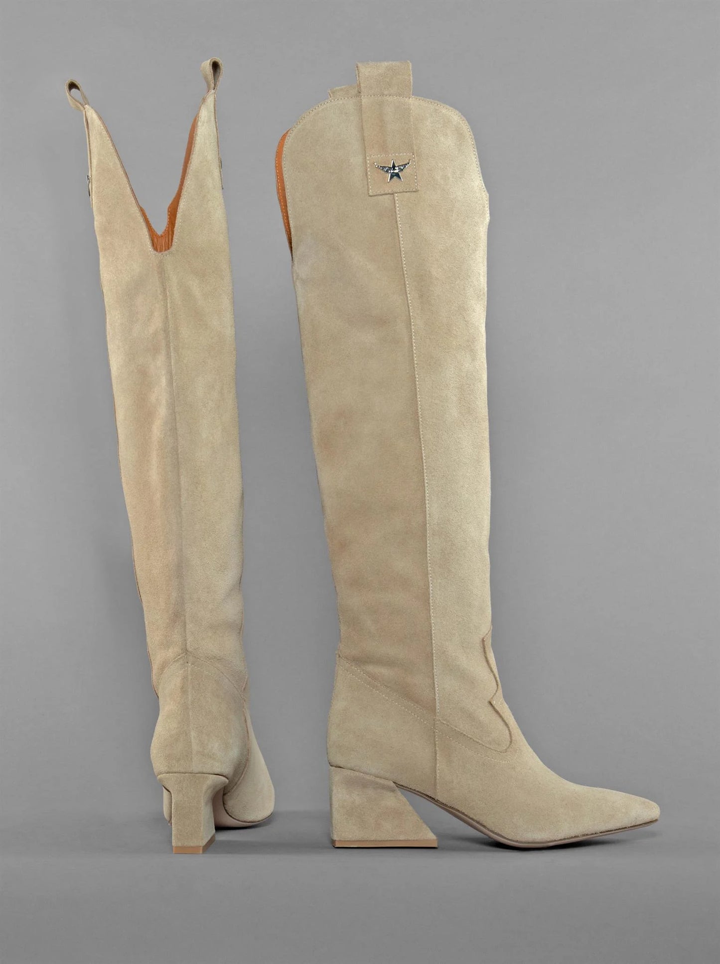 Tall Beige Boots