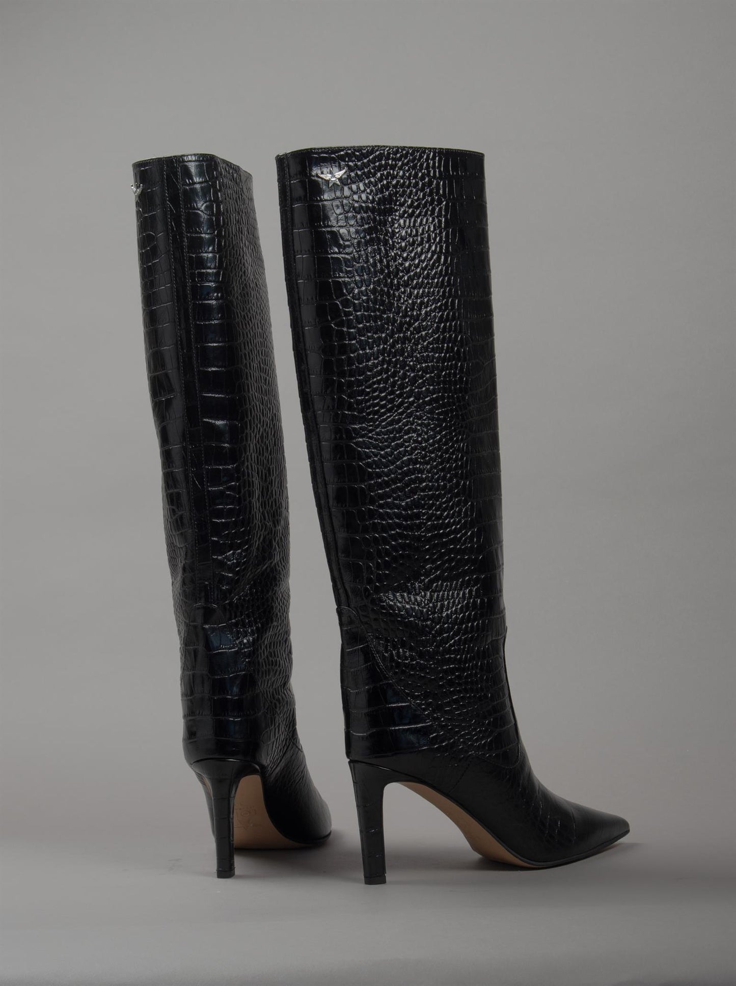 Visca Black Croco Boots