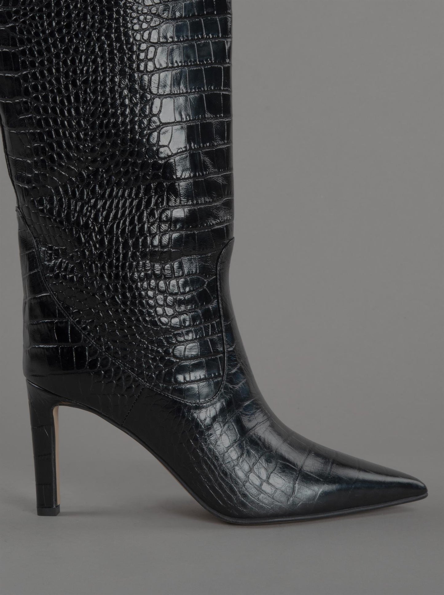 Visca Black Croco Boots